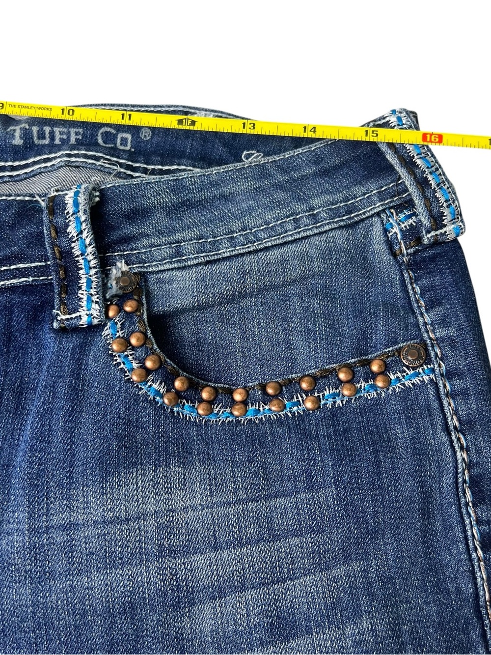 Cowgirl Tuff 30x35 Women's Dark Blue Bootcut Western Jeans - Picture 8 of 15